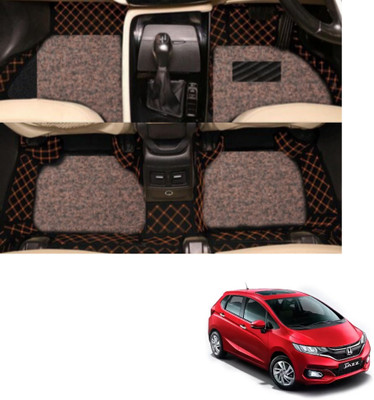 Autoclow Leatherite 7D Mat For  Honda Jazz(Beige, Brown)