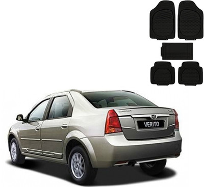 Autorepute Rubber Standard Mat For  Mahindra Verito(Black)