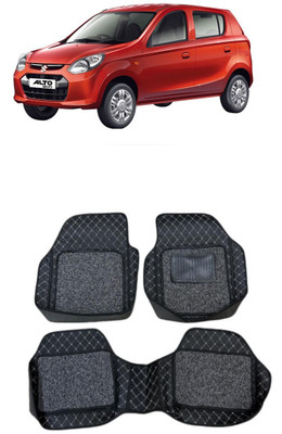 arneja trading company Leatherite 7D Mat For  Maruti Alto 800(Silver, Black)