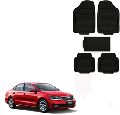 Autorepute Rubber Standard Mat For  Skoda Rapid(Black)