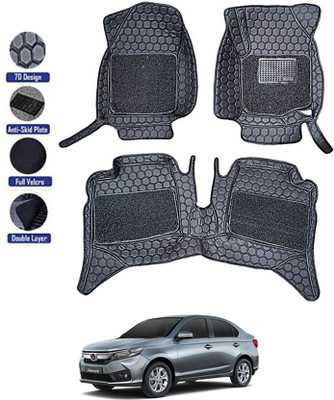 MATIES Leatherite 8D Mat For  Honda Amaze(Black)