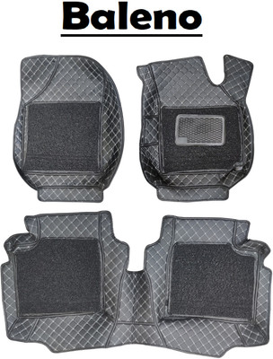 Autoxygen Leatherite 7D Mat For  Maruti Baleno(Black)