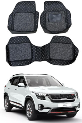 arneja trading company Leatherite 7D Mat For  Kia Seltos(Silver, Black)