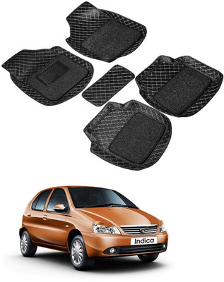Autocom Leatherite 7D Mat For  Tata Indica(Black)