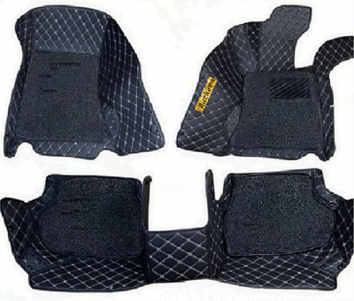 Auckkien Leather 7D Mat For  Tata Safari(Black)