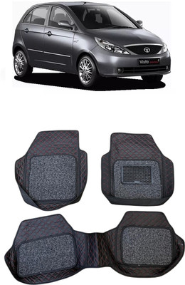 ARNEJA Leatherite 7D Mat For  Tata Indica Vista(Red, Black)