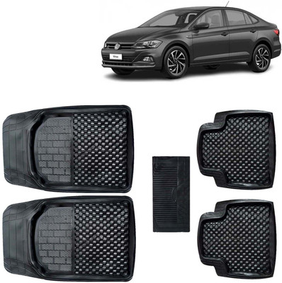 Kingsway PVC Tray Mat For  Volkswagen Virtus(Black)