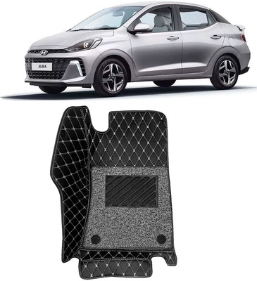JAI Leatherite 7D Mat For  Hyundai Aura(Black)