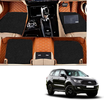 Autoclow Leatherite 7D Mat For  Ford Endeavour(Brown, Black)