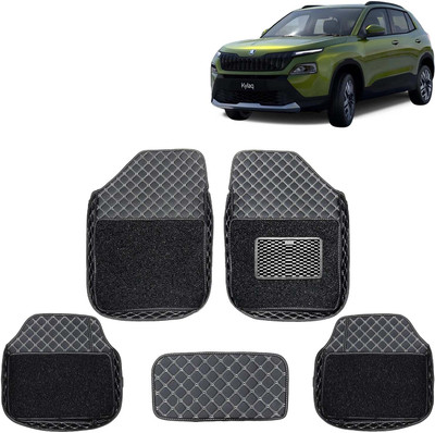 Kingsway Leatherite 7D Mat For  Skoda Universal For Car(Black)