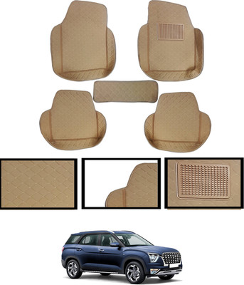 monolive Leatherite Tray Mat For  Hyundai Alcazar(Beige)