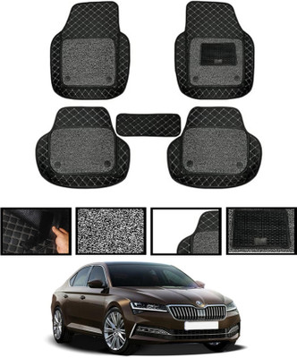 MATIES Leatherite 7D Mat For  Skoda Superb(Black)