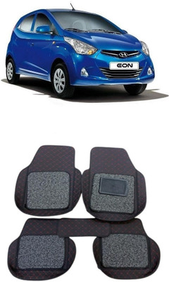 arneja trading company Leatherite 7D Mat For  Hyundai Eon(Red, Black)