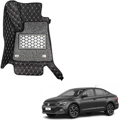 COSMOGEAR Leatherite 7D Mat For  Volkswagen Virtus(Black)