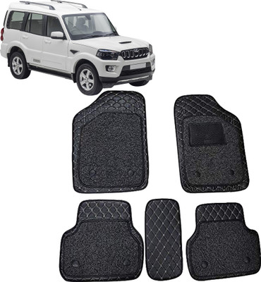 INSURE AUTOMOTIVE Leather 7D Mat For  Mahindra Scorpio(Black, Beige)