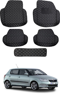 MATIES Leatherite 7D Mat For  Skoda Fabia(Black)