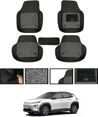 ABJD Leatherite 7D Mat For  Hyundai Kona Electric(Black)
