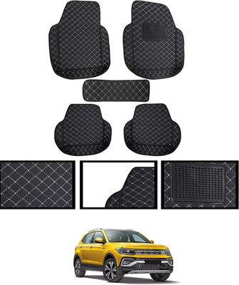 monolive Leatherite Tray Mat For  Volkswagen Taigun(Black)