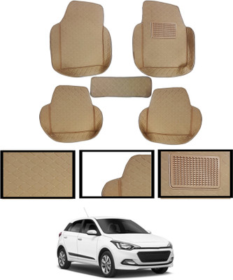 MATIES Leatherite 7D Mat For  Hyundai Elite i20(Beige)