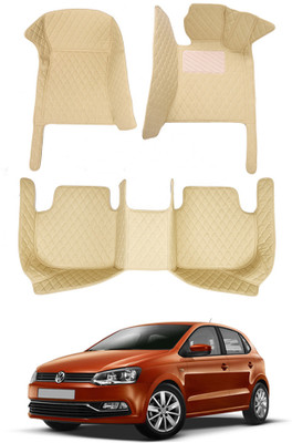 MATIES Leatherite 7D Mat For  Volkswagen Polo(Beige)
