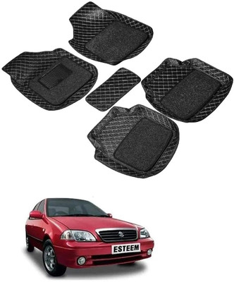 Autocom Leatherite 7D Mat For  Maruti Suzuki Esteem(Black)