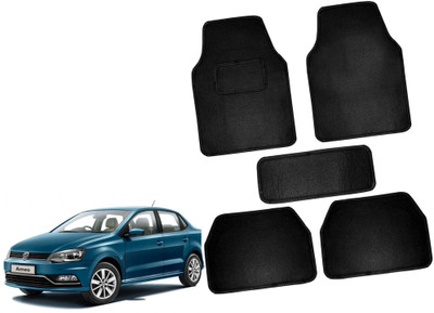 AUTO PEARL Polyester Standard Mat For  Volkswagen Ameo(Black)
