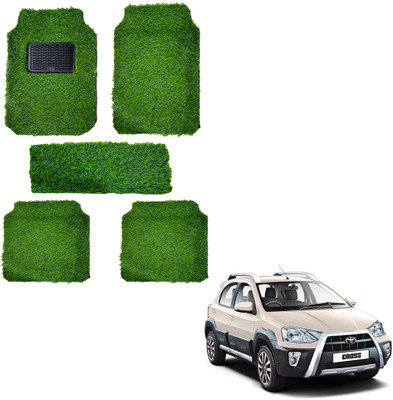 Oshotto Rubber, Plastic Standard Mat For  Toyota Etios Cross(Green)