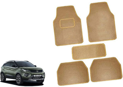 AUTO PEARL Polyester Standard Mat For  Tata Nexon EV(Beige)