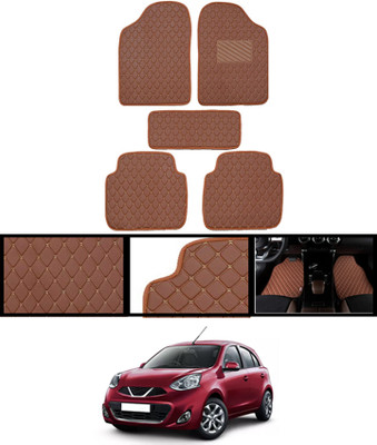 MATIES Leatherite Standard Mat For  Nissan Micra(Brown)
