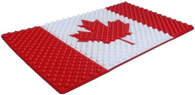 INDMOTIVE Silicone Standard Mat For  Universal For Car(White, Red)