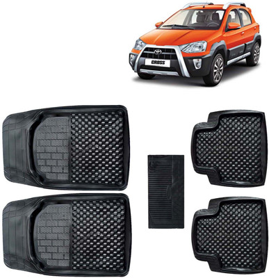 Kingsway PVC Tray Mat For  Toyota Etios Cross(Black)