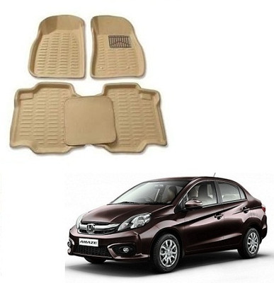 SLSHILPA Plastic 3D Mat For  Honda Amaze(Beige)