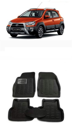 ANAYA G PVC, Rubber 3D Mat For  Toyota Etios Cross(Black)