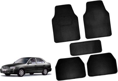 AUTO PEARL Polyester Standard Mat For  Hyundai Accent(Black)