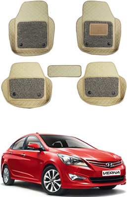 RKPSP Leatherite 7D Mat For  Hyundai Verna(Beige)