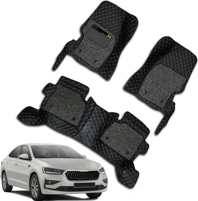 STYLE CHOICE Leatherite 7D Mat For  Skoda Slavia(Black)