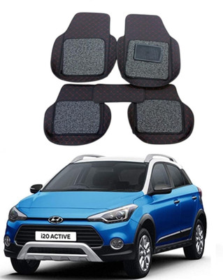 Autocom Leatherite 7D Mat For  Hyundai i20 Active(Black)