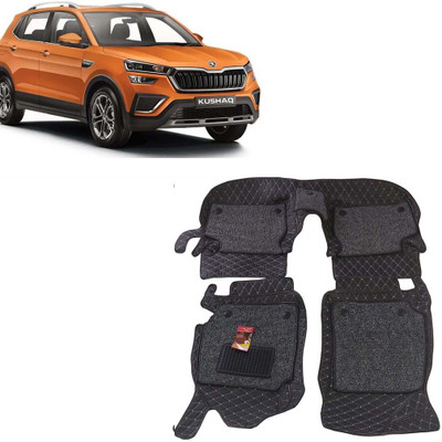 AUTORACE Leatherite 7D Mat For  Skoda Kushaq(Black)