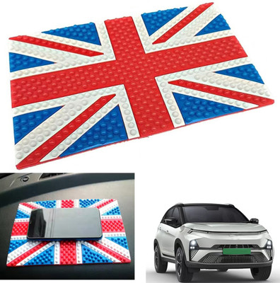 PEEPS STORE Rubber Tray Mat For  Tata Nexon EV(Red, Blue)