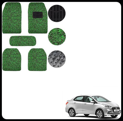SEMAPHORE PVC, Rubber Standard Mat For  Hyundai Xcent(Green, Black)