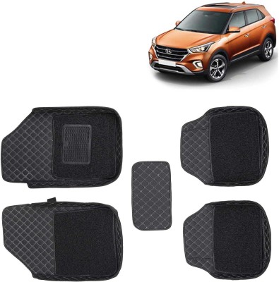 Kingsway Leatherite 7D Mat For  Hyundai Creta(Black)