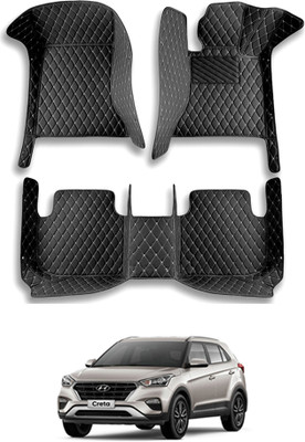 MATIES Leatherite 7D Mat For  Hyundai Creta(Black)