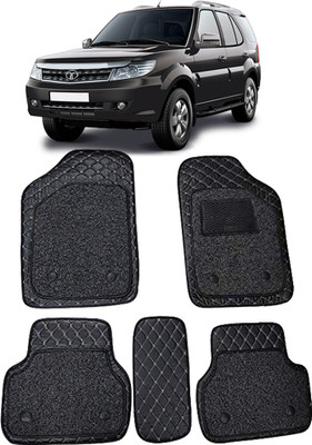 INSURE AUTOMOTIVE Leather 7D Mat For  Tata Safari Storme(Black, Beige)