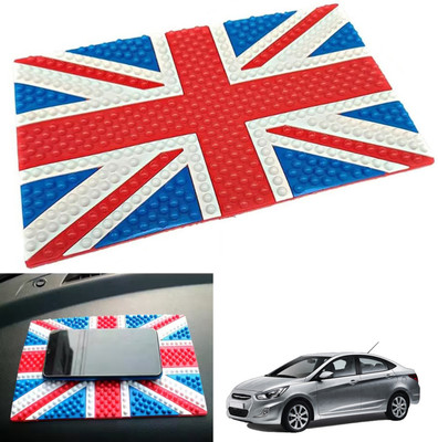 PEEPS STORE Rubber Tray Mat For  Hyundai Verna Fluidic(Red, Blue)