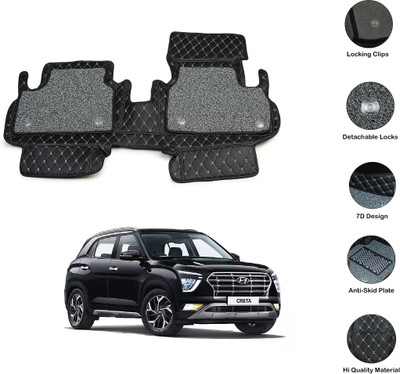 AUTOFIT Nylon, PVC, Leatherite 7D Mat For  Hyundai Creta(Black)