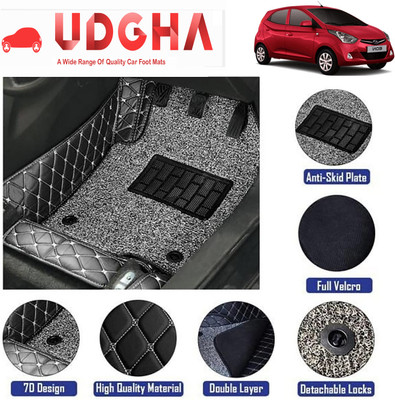 UDGHA Leatherite 7D Mat For  Hyundai Eon(Black)