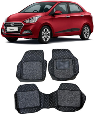 arneja trading company Leatherite 7D Mat For  Hyundai Xcent(Silver, Black)
