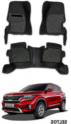 STYLE CHOICE Leatherite 7D Mat For  Kia Seltos(Black, Silver)