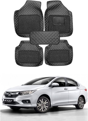 arneja trading company Leatherite 7D Mat For  Honda City i-Dtec(Silver, Black)