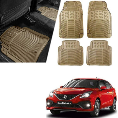 Znee Smart Rubber Standard Mat For  Universal For Car(Beige)